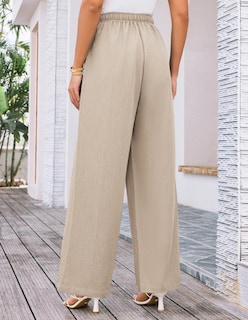 Foto 3 | Pantalones Palazzo Grace Karin De Verano Para Mujer, Color Albaricoque, Talla S - Venta Internacional.