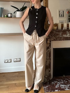 Foto 4 | Pantalones Palazzo Grace Karin De Verano Para Mujer, Color Albaricoque, Talla S - Venta Internacional.