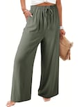 Pantalones Anchos Dokotoo Palazzo Para Mujer, Color Verde Oliva - Venta Internacional.