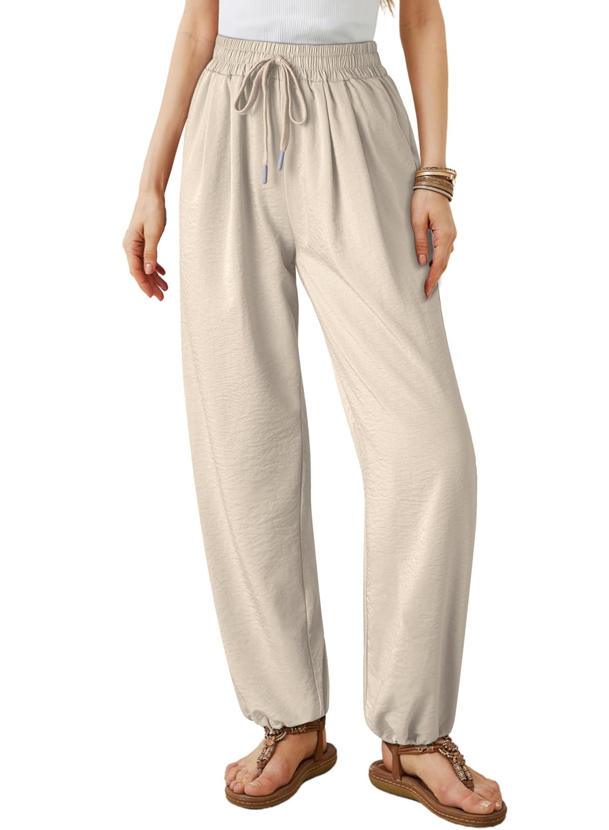 Foto 2 pulgar | Pantalones Dokotoo Summer Boho Para Mujer De Cintura Alta Con Bolsillos - Venta Internacional.