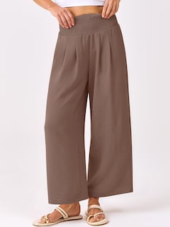 Foto 2 | Pantalones Palazzo Anrabess Para Mujer, Pierna Ancha, Cintura Alta, Color Café - Venta Internacional.