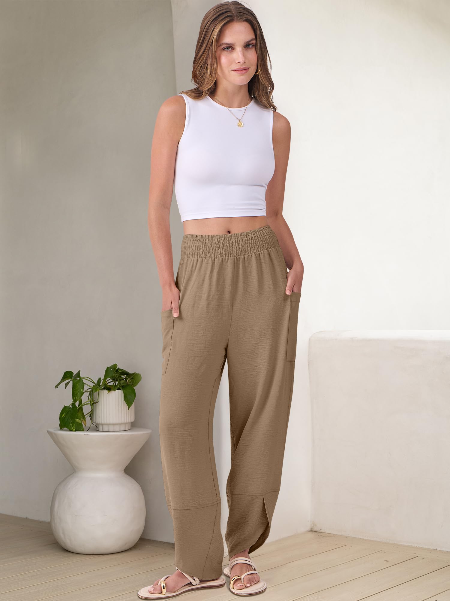 Foto 6 | Pantalones Capri Anrabess 2025 De Verano De Pierna Ancha Para Mujer - Venta Internacional.