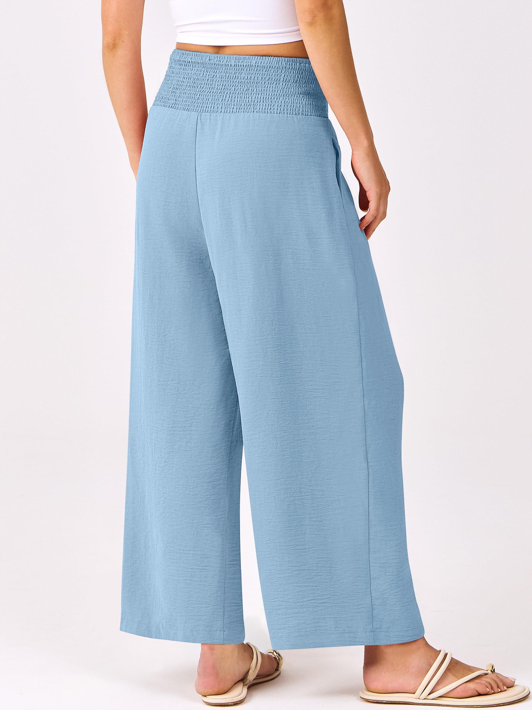 Foto 4 pulgar | Pantalones Palazzo Anrabess Para Mujer, Cintura Alta, Pernera Ancha - Venta Internacional.