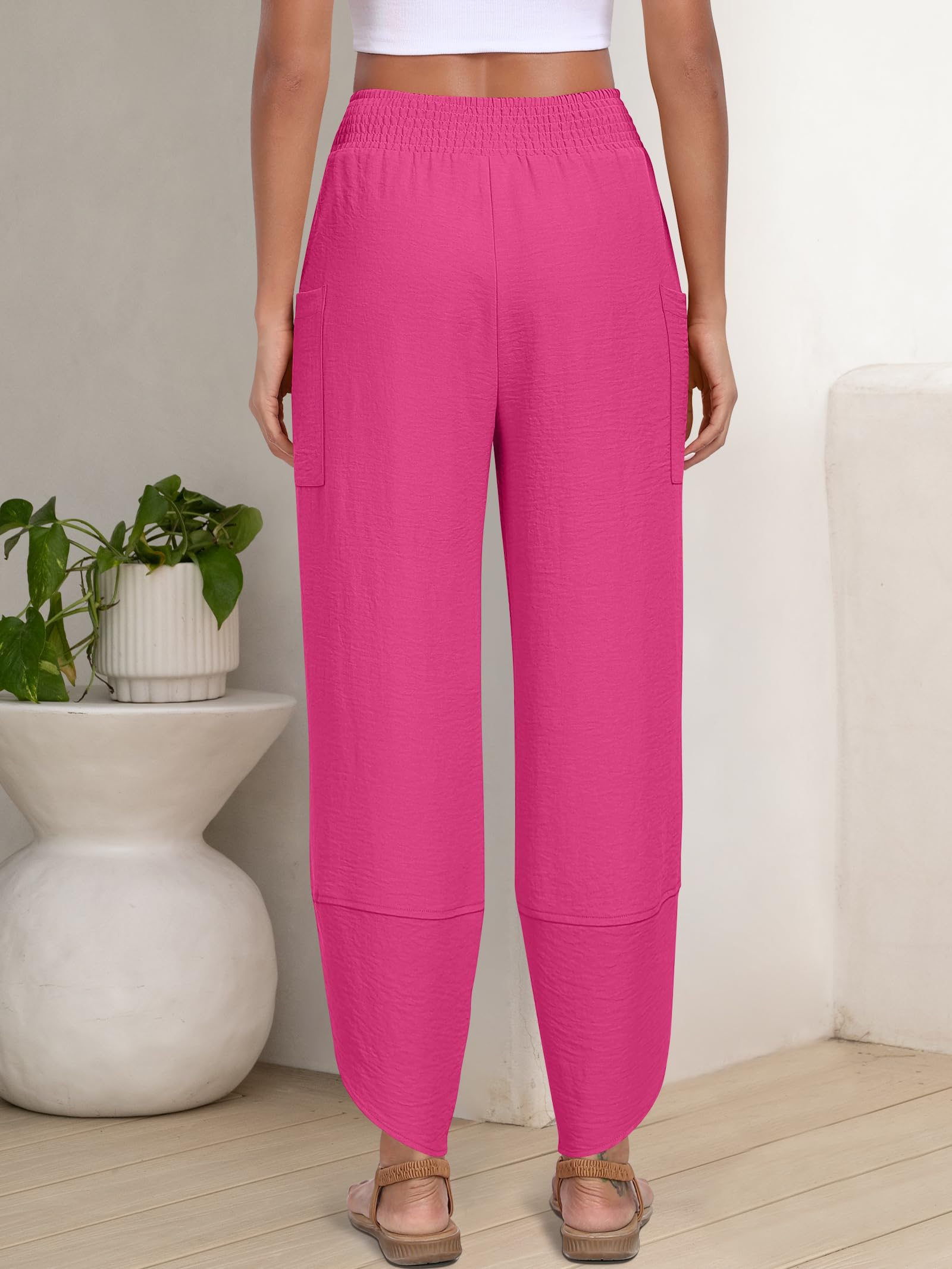 Foto 6 pulgar | Pantalones Capri Anrabess Palazzo Summer De Pierna Ancha Para Mujer - Venta Internacional.