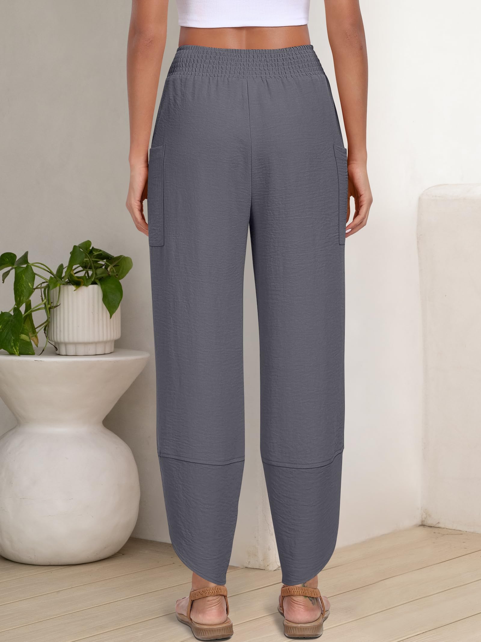 Foto 6 pulgar | Pantalones Capri Anrabess Palazzo Summer De Pierna Ancha Para Mujer - Venta Internacional.