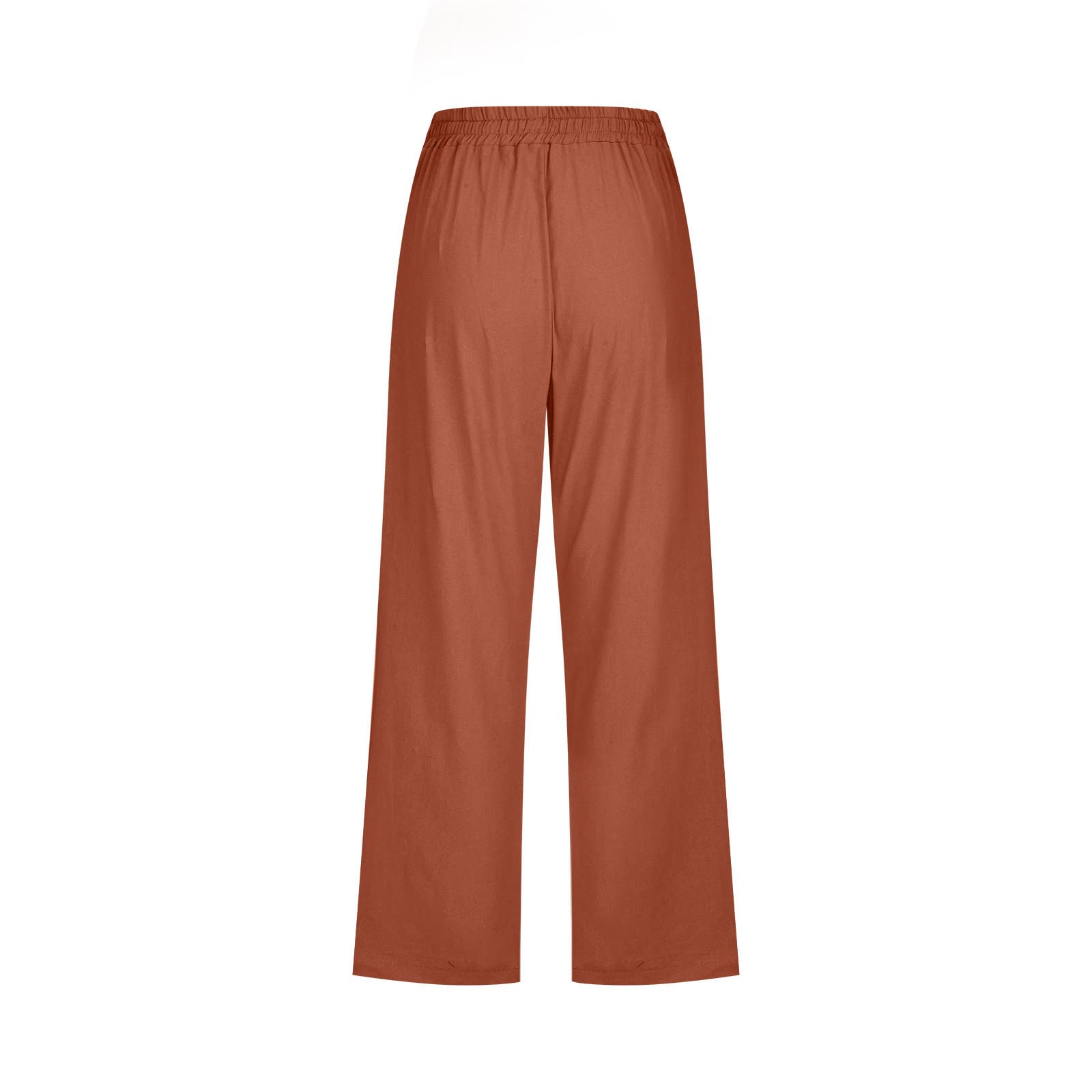 Foto 6 pulgar | Pantalones Capris Para Mujer, Algodón Y Lino, Holgados, Para Verano, B01, Color Café - Venta Internacional.