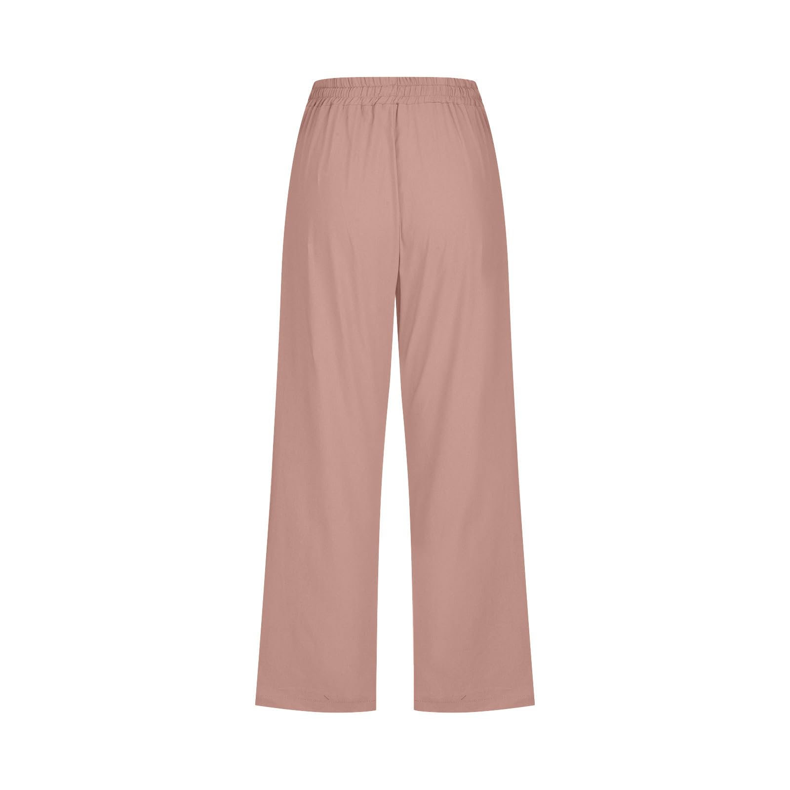 Foto 6 pulgar | Pantalones Capris Para Mujer, Lino Y Algodón, Cintura Holgada Con Cordón, E05 - Venta Internacional.
