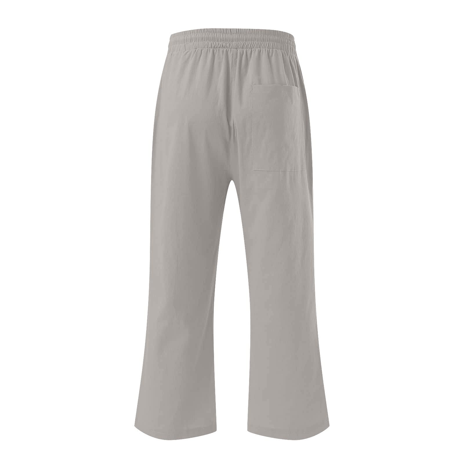 Foto 6 pulgar | Pantalones Capri Casuales De Verano Para Mujer, Elásticos, Cintura Alta, Lino - Venta Internacional.