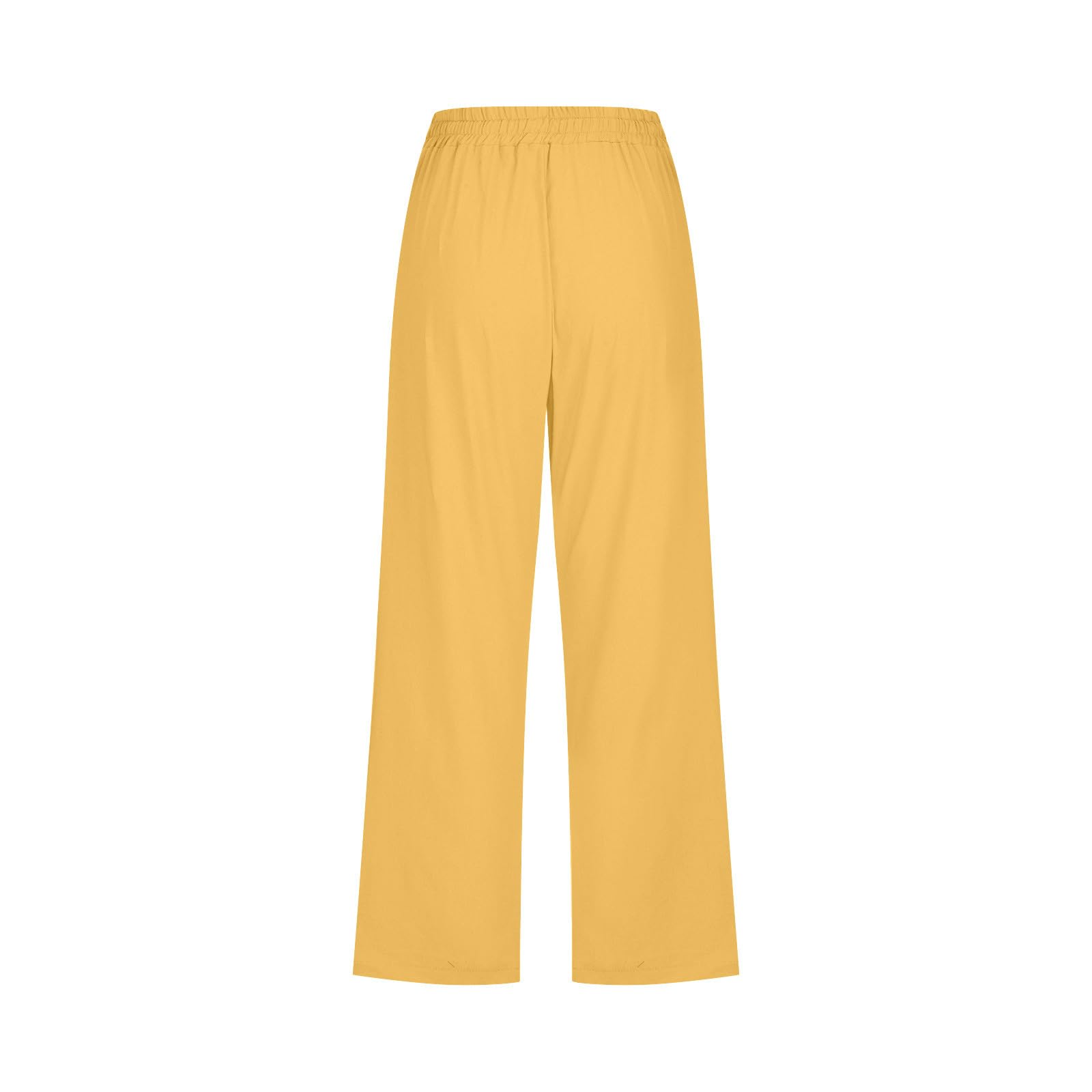 Foto 6 pulgar | Pantalones Capri Prime Deals En Liquidación Para Mujer, Lino Amarillo - Venta Internacional.