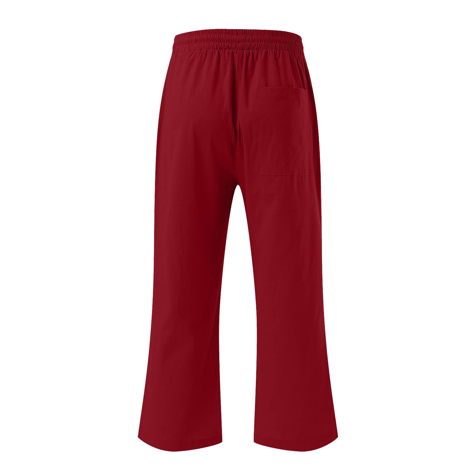 Foto 6 pulgar | Pantalones Capri Para Mujer, Algodón Y Lino, Casual, Verano, Color Rojo C07, Talla L - Venta Internacional.