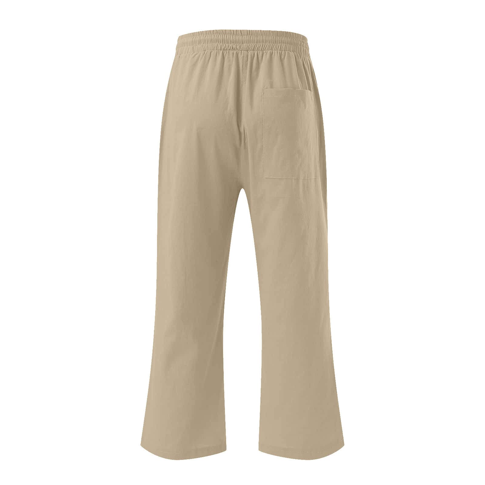 Foto 6 pulgar | Pantalones Capri De Algodón Y Lino Para Mujer, Informales, Holgados, De Verano, C06, Color Caqui - Venta Internacional.
