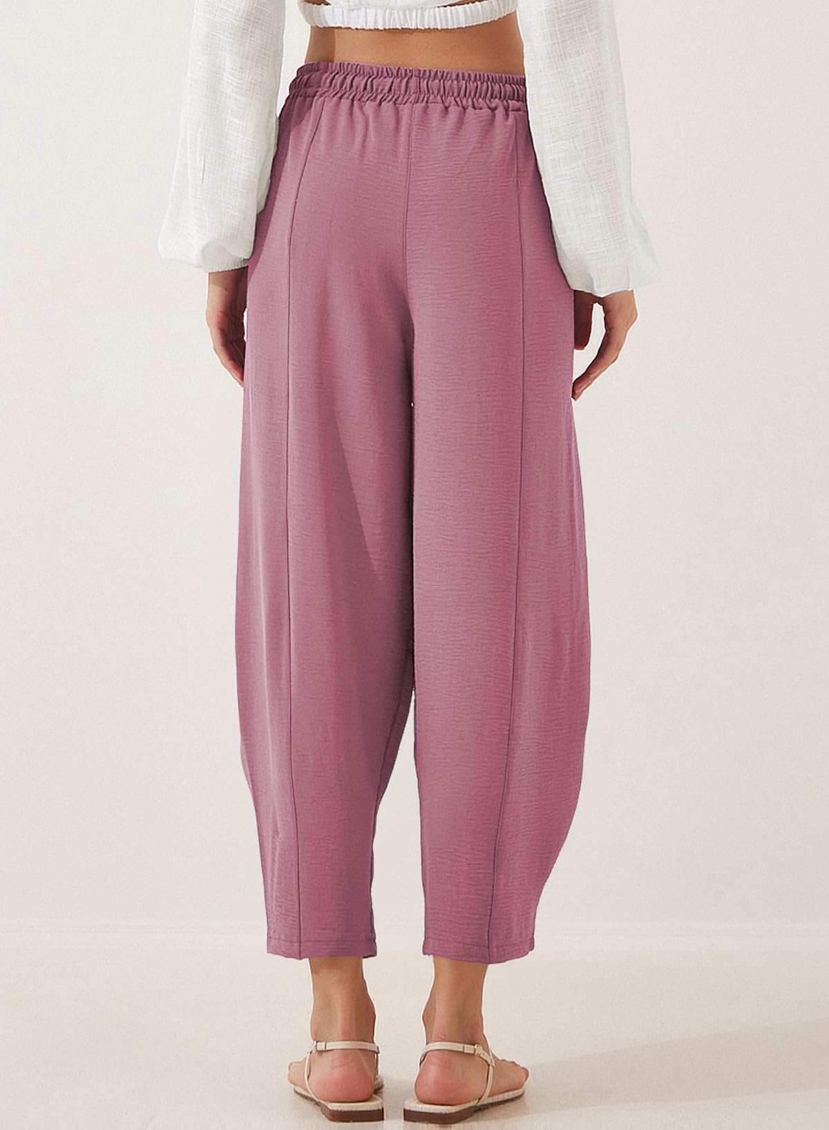 Foto 4 pulgar | Pantalón Holgados Evaless Rosa- Venta Internacional