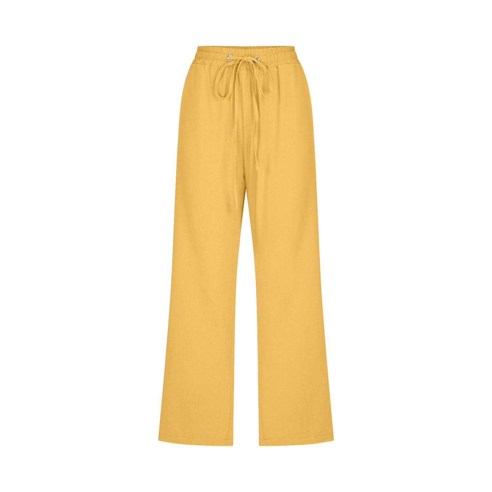 Foto 5 pulgar | Pantalones Capri De Lino De Cintura Alta Elásticos Con Cordón Para Verano 2025 - Venta Internacional.