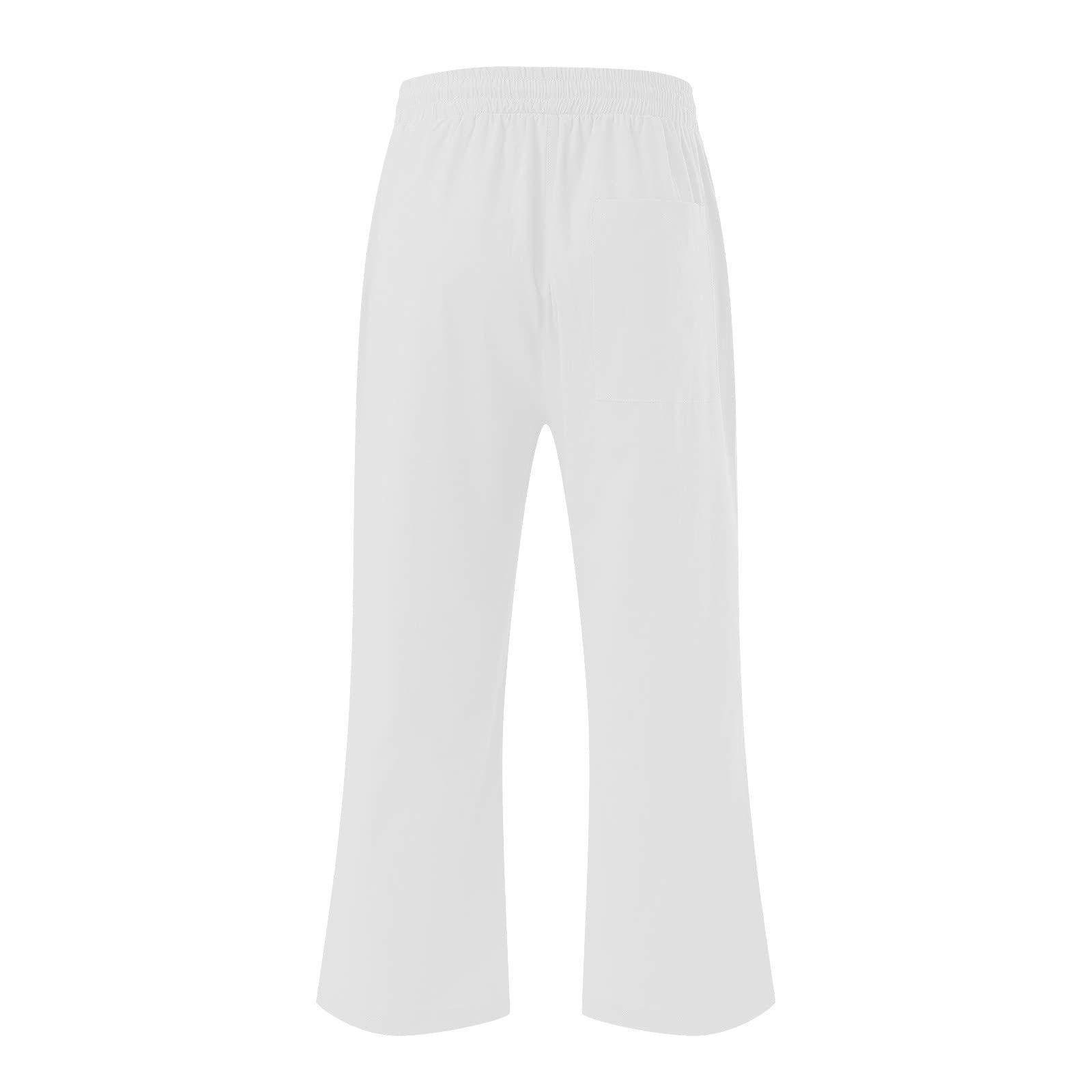 Foto 6 pulgar | Pantalones Capri Para Mujer, Lino Blanco, Cintura Elástica Con Cordón, C08 - Venta Internacional.