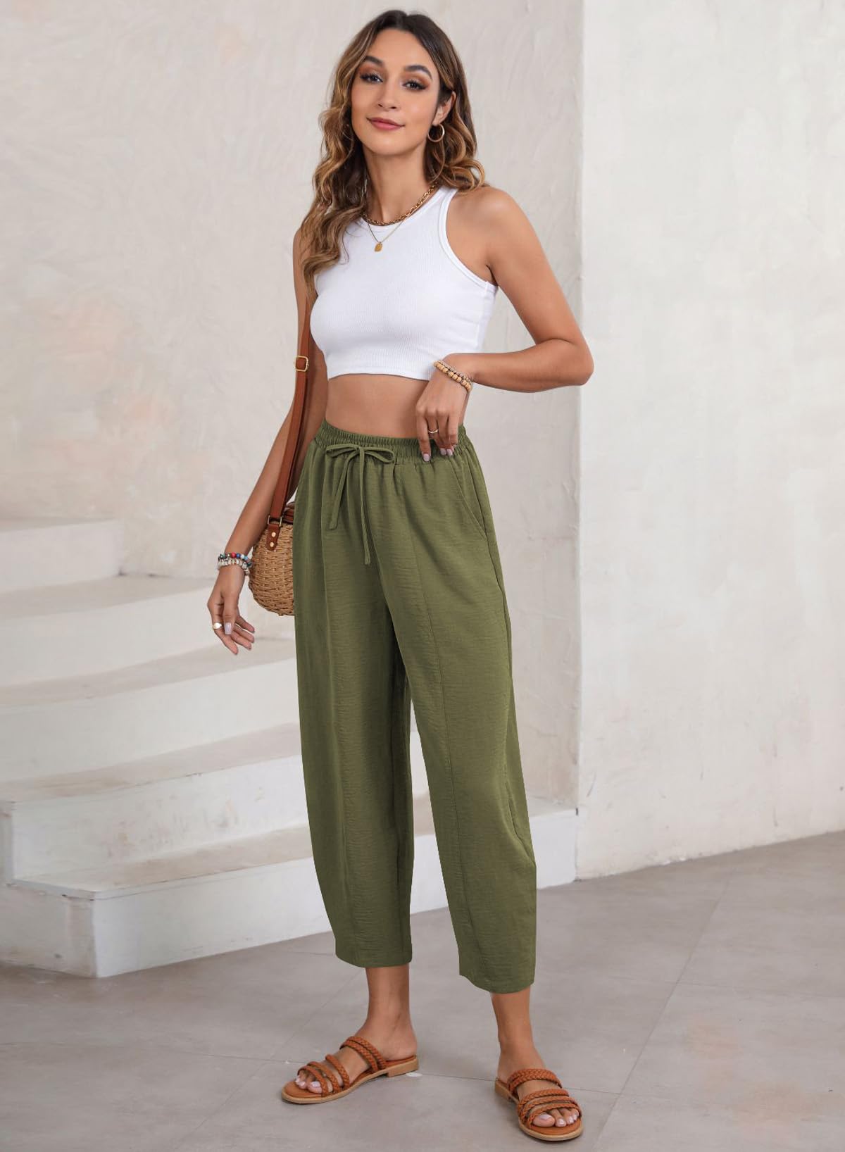 Foto 6 pulgar | Pantalones Holgados Tipo Harén Evaless 2025, Ligeros Para Verano, Para Mujer - Venta Internacional.