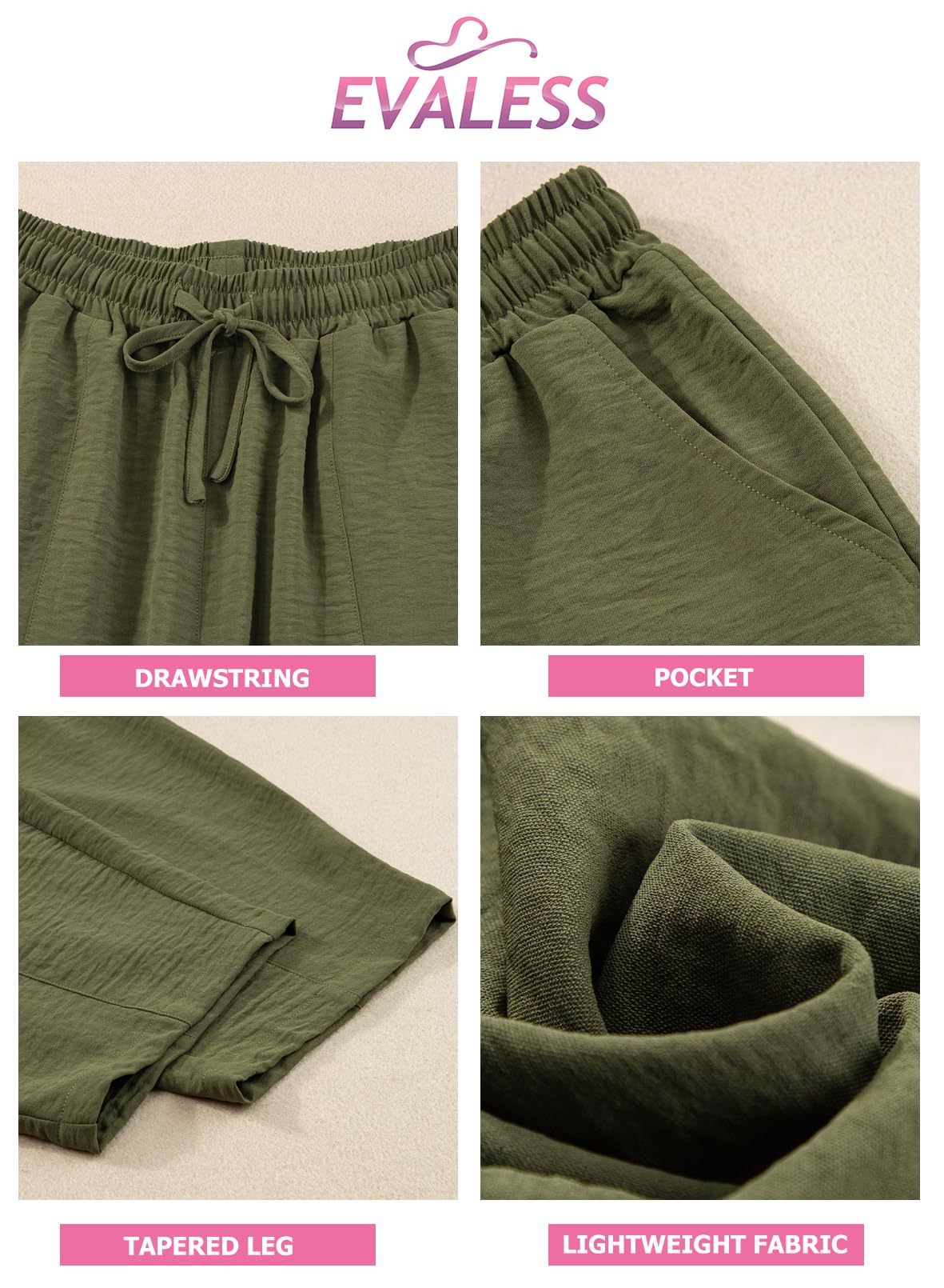 Foto 8 pulgar | Pantalones Holgados Tipo Harén Evaless 2025, Ligeros Para Verano, Para Mujer - Venta Internacional.