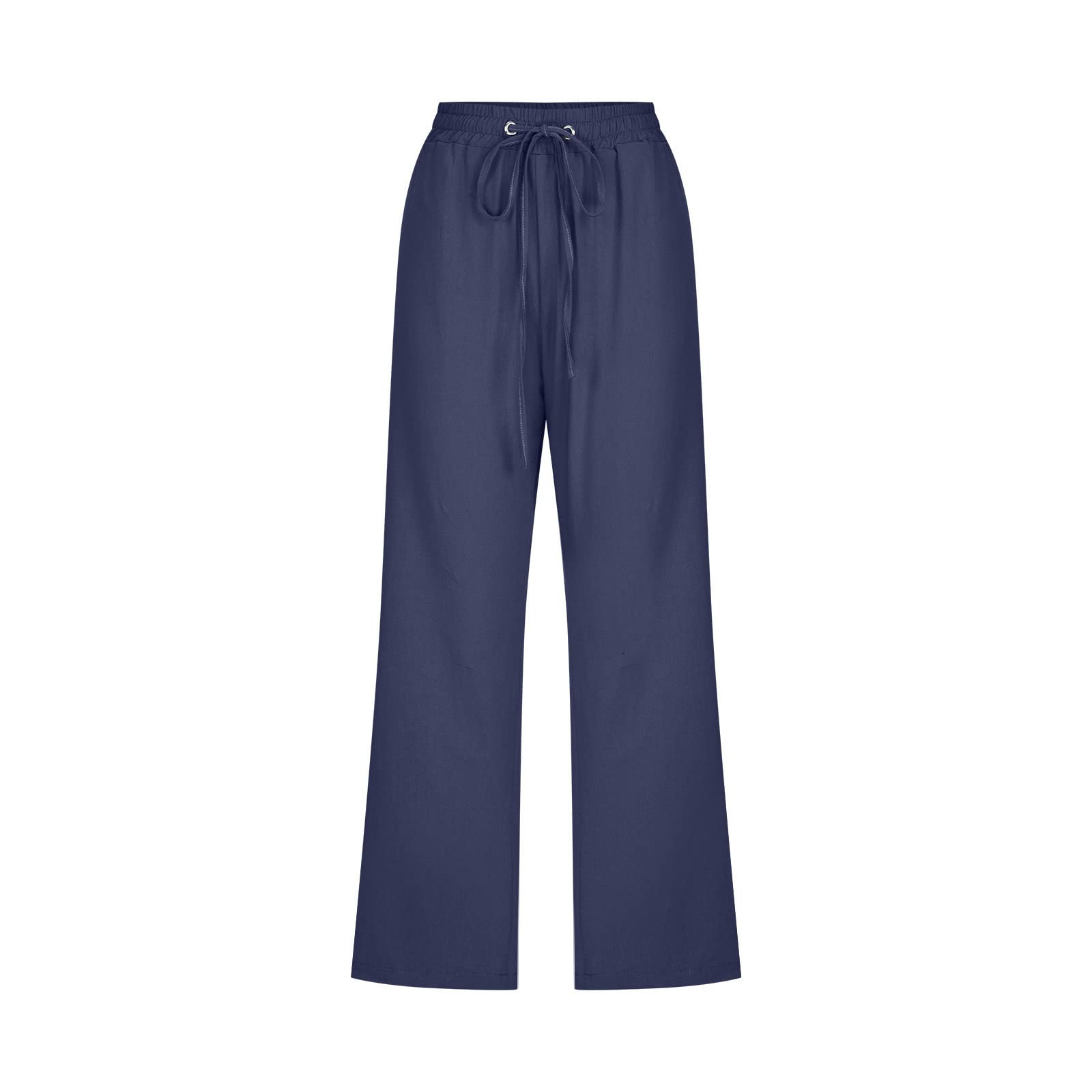 Foto 5 pulgar | Pantalones Capri De Lino Azul Marino, Talla Grande, Para Mujer, 3 X 4 X - Venta Internacional.