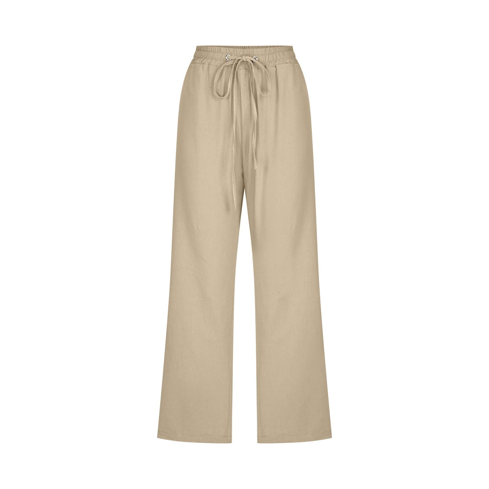 Foto 5 pulgar | Pantalones Capri Elegantes E Informales Para Mujer, Verano 2025, Lino, Beige, Xxxxl - Venta Internacional.