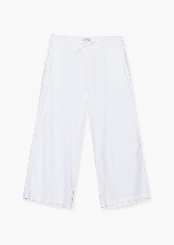 Pantalón Amplio Color Blanco Para Dama Losan