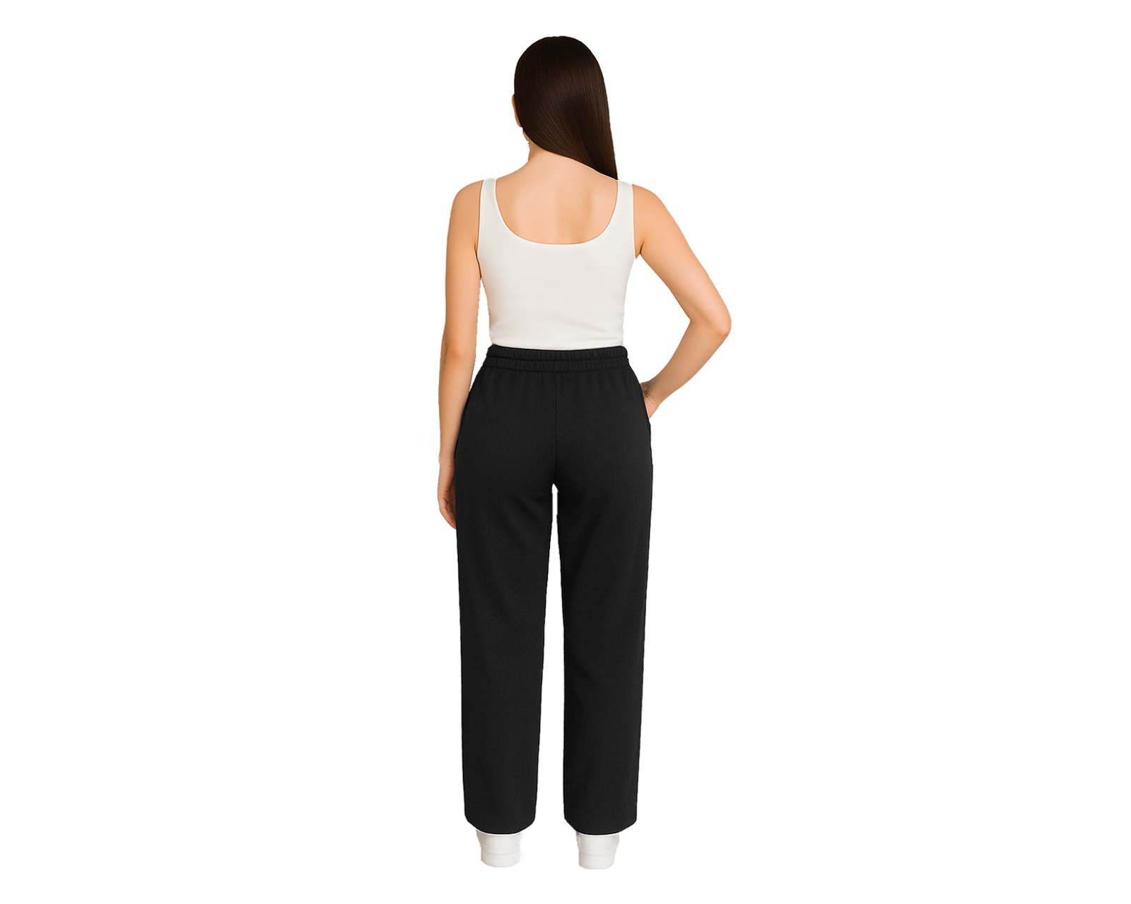 Foto 2 | Pantalón Deportivo Para Mujer Ocean Point  De Pierna Ancha Color Sólido