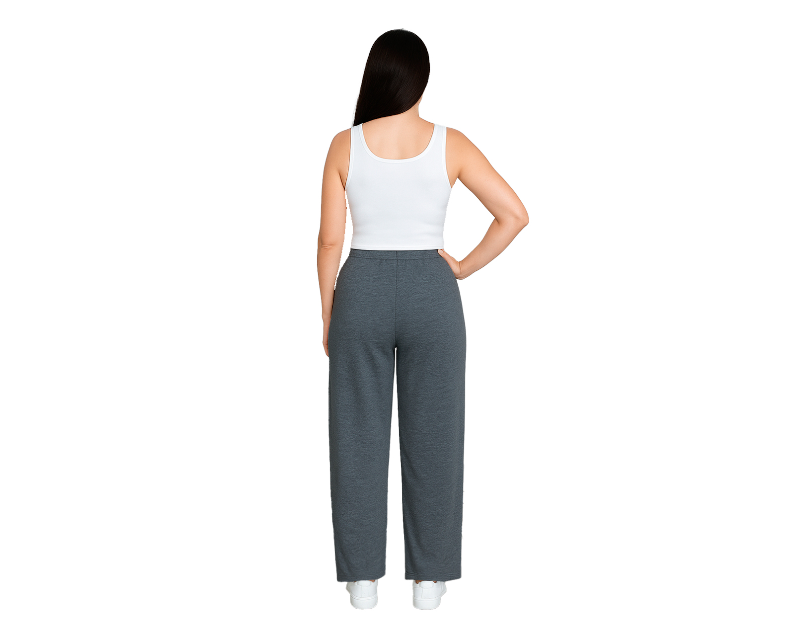 Foto 2 | Pantalón Deportivo Para Mujer Ocean Point  De Pierna Ancha Color Sólido