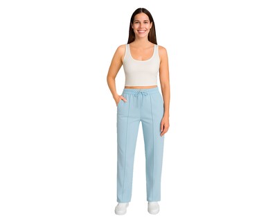 Foto 1 | Pantalón Deportivo Para Mujer Ocean Point De Pierna Ancha Color Sólido