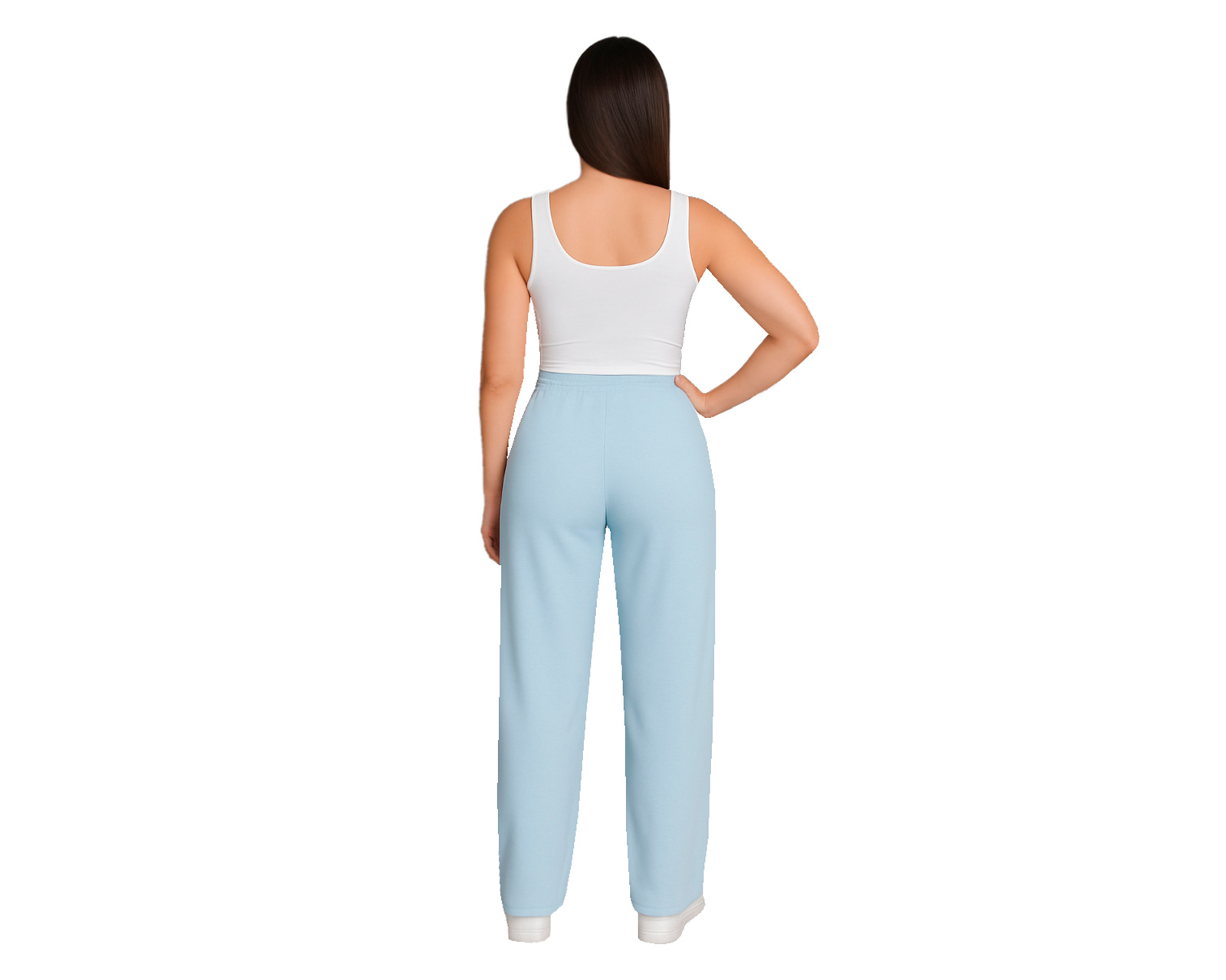 Foto 2 | Pantalón Deportivo Para Mujer Ocean Point  De Pierna Ancha Color Sólido