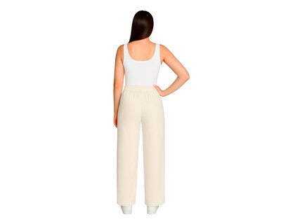 Foto 2 | Pantalón Deportivo Para Mujer Ocean Point De Pierna Ancha Color Sólido