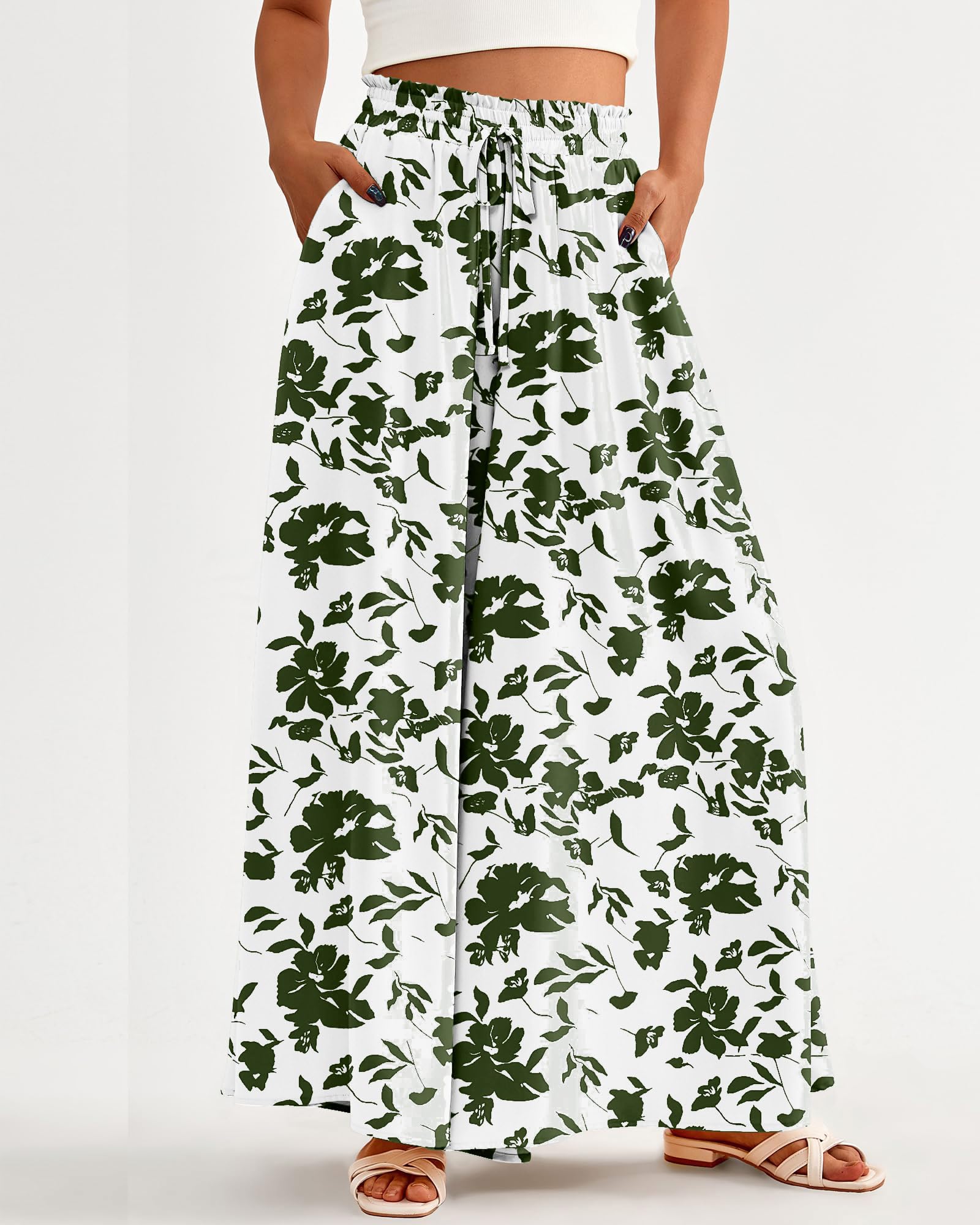 Foto 3 pulgar | Pantalones Palazzo Btfbm Para Mujer, Casual, Cintura Alta, Pierna Ancha, Xxl - Venta Internacional.
