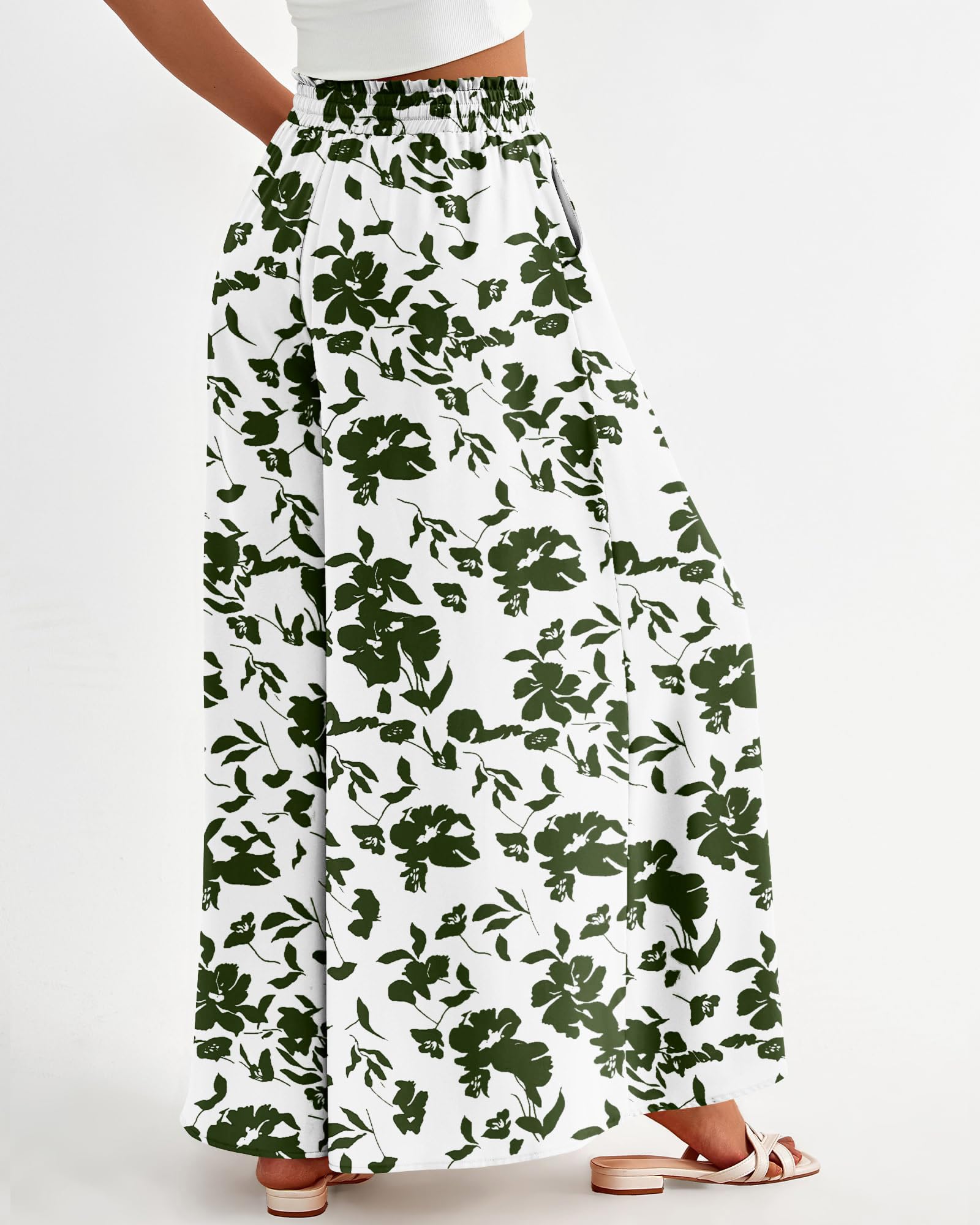 Foto 5 pulgar | Pantalones Palazzo Btfbm Para Mujer, Casual, Cintura Alta, Pierna Ancha, Xxl - Venta Internacional.