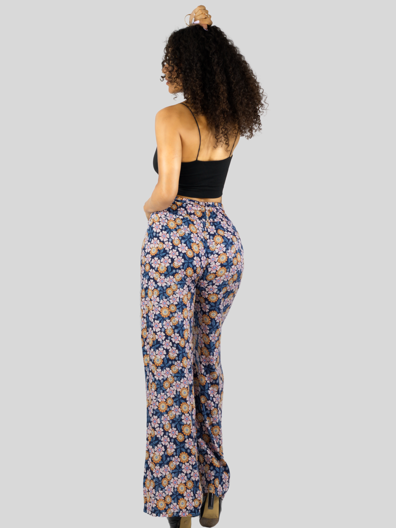 Foto 4 pulgar | Pantalones Relajados Para Mujer Panta-1006 Diseño D17 Unico Wide Legs De Cintura Alta