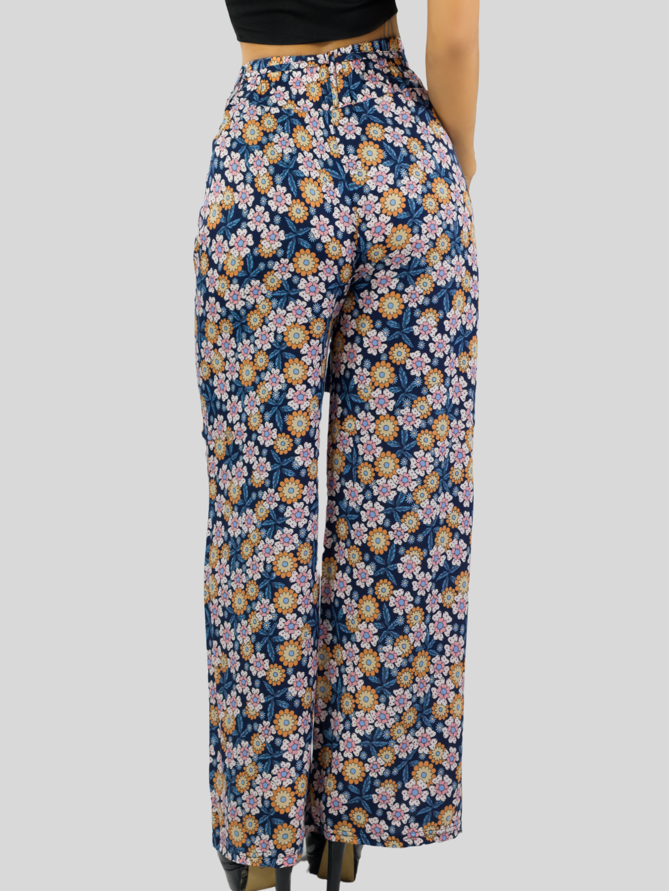 Foto 6 pulgar | Pantalones Relajados Para Mujer Panta-1006 Diseño D17 Unico Wide Legs De Cintura Alta