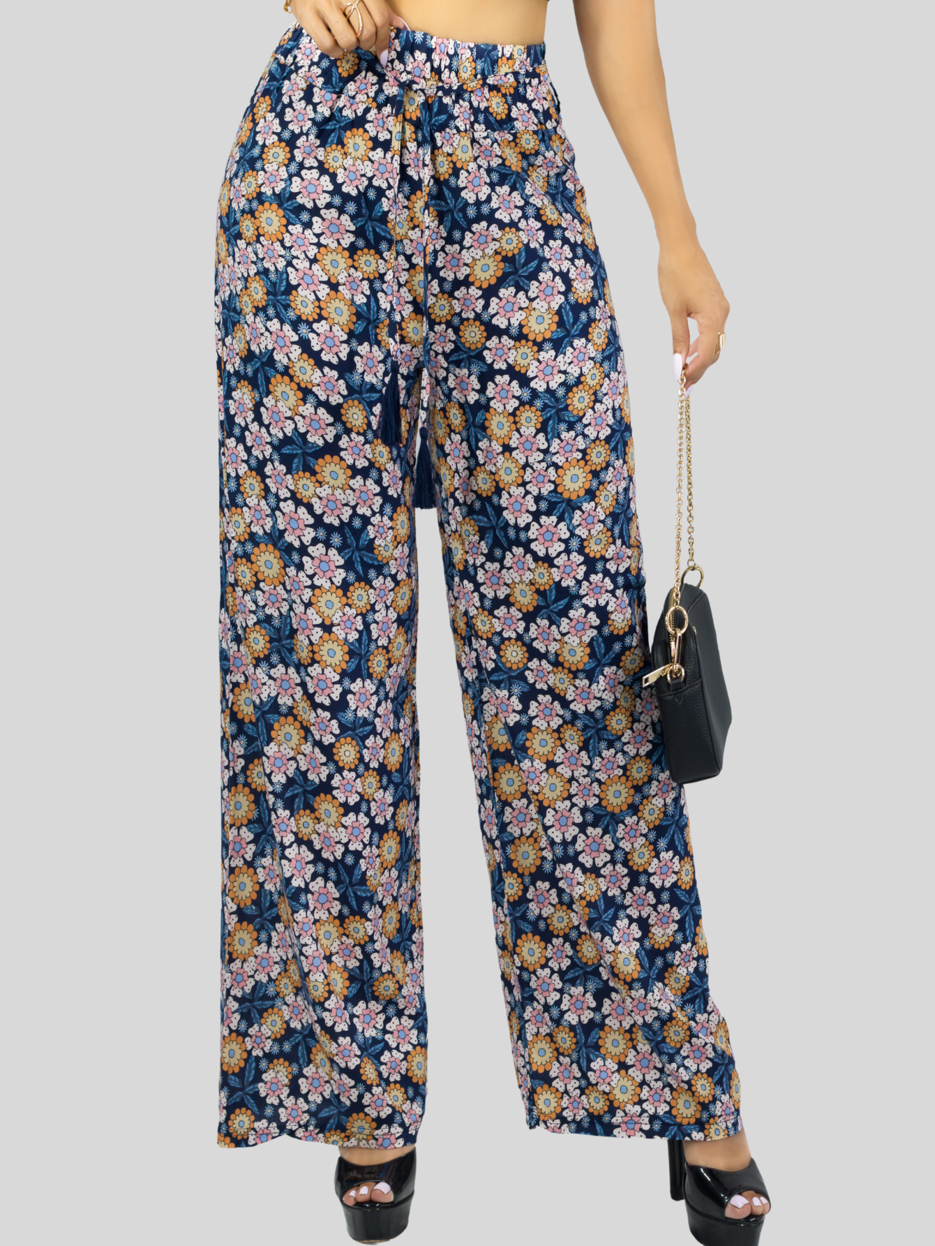Foto 7 pulgar | Pantalones Relajados Para Mujer Panta-1006 Diseño D17 Unico Wide Legs De Cintura Alta