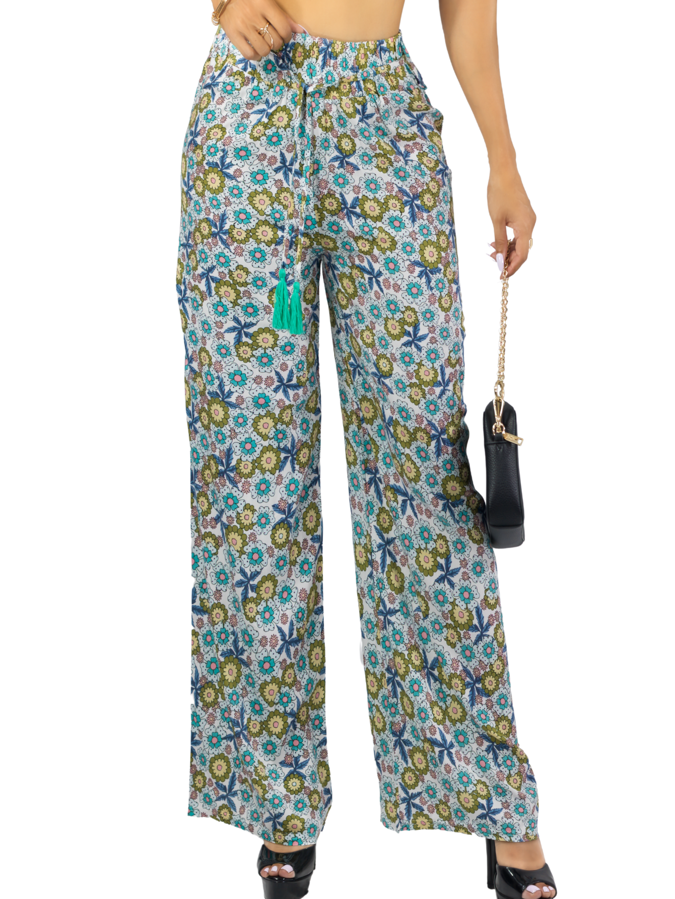 Foto 2 pulgar | Pantalones Relajados Para Mujer Panta-1006 Diseño D16 Unico Wide Legs De Cintura Alta