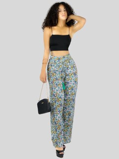 Foto 2 | Pantalones Relajados Para Mujer Panta-1006 Diseño D16 Unico Wide Legs De Cintura Alta