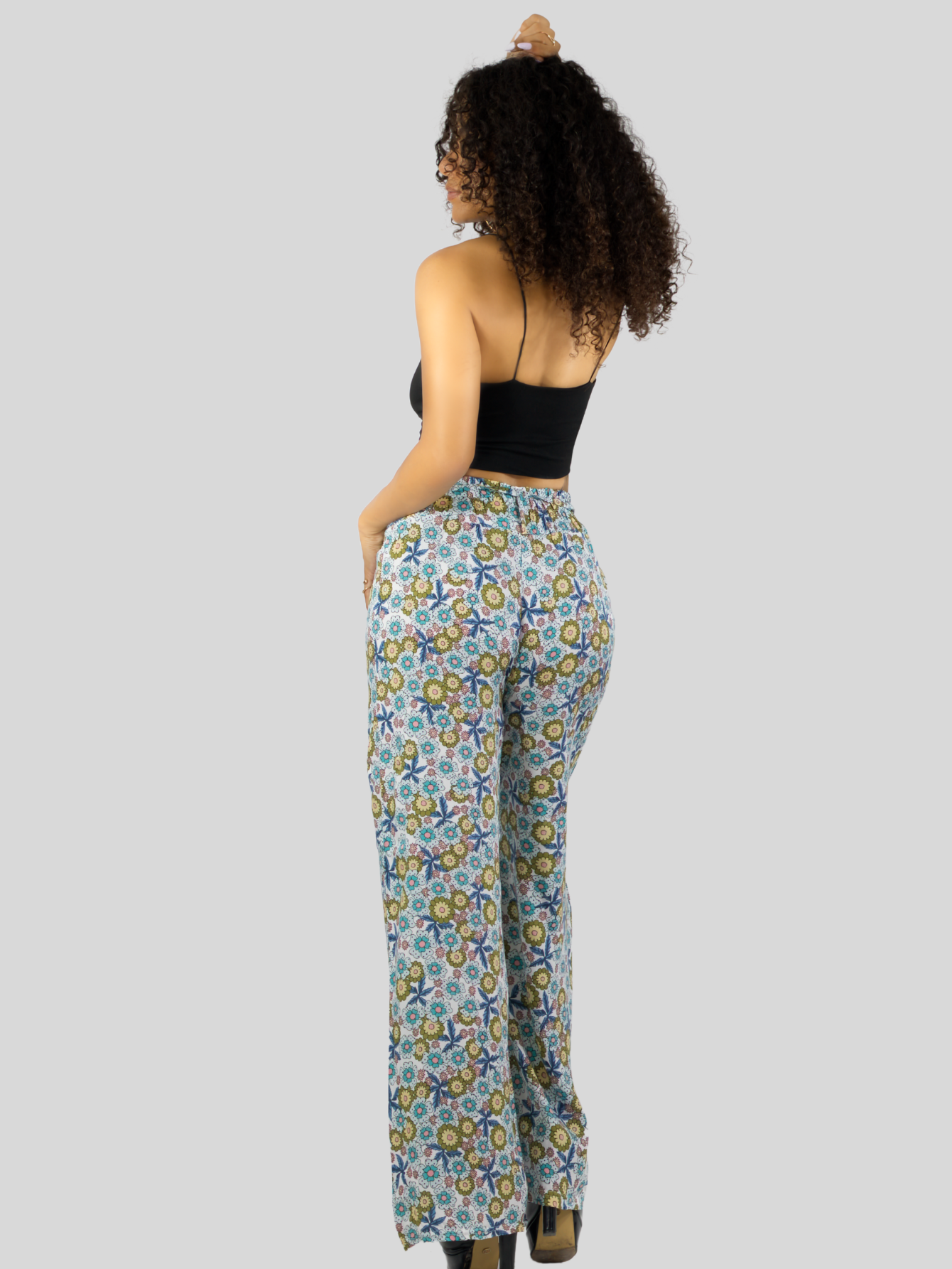 Foto 4 pulgar | Pantalones Relajados Para Mujer Panta-1006 Diseño D16 Unico Wide Legs De Cintura Alta