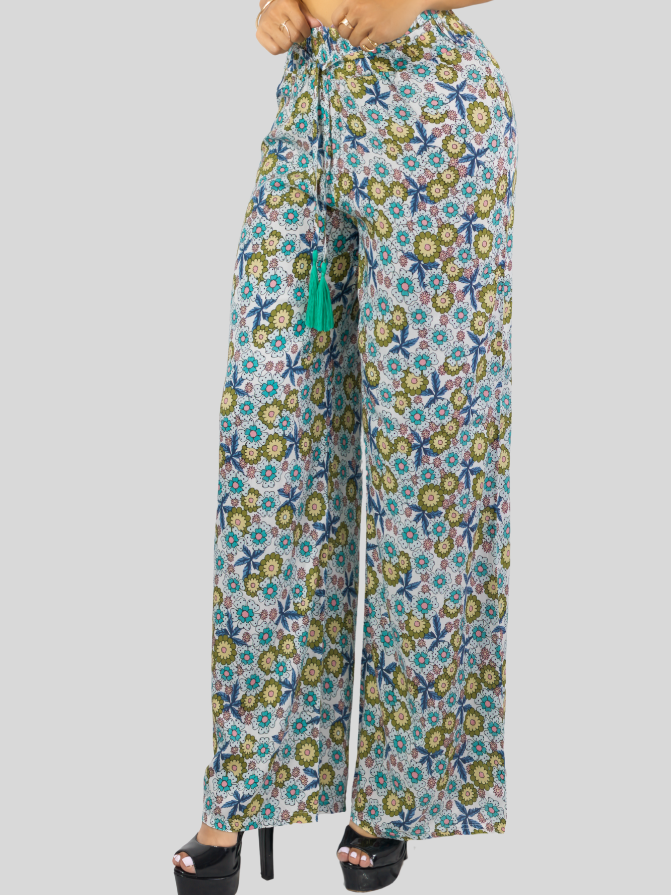 Foto 5 pulgar | Pantalones Relajados Para Mujer Panta-1006 Diseño D16 Unico Wide Legs De Cintura Alta