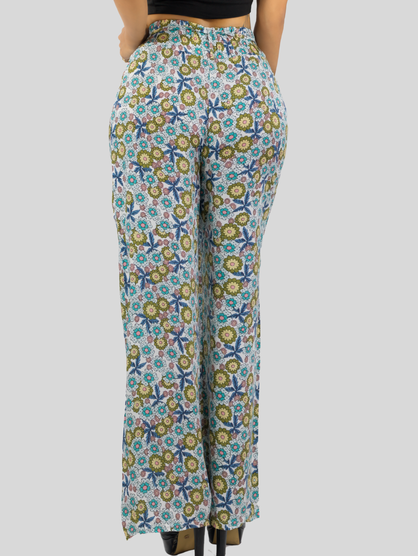 Foto 6 pulgar | Pantalones Relajados Para Mujer Panta-1006 Diseño D16 Unico Wide Legs De Cintura Alta