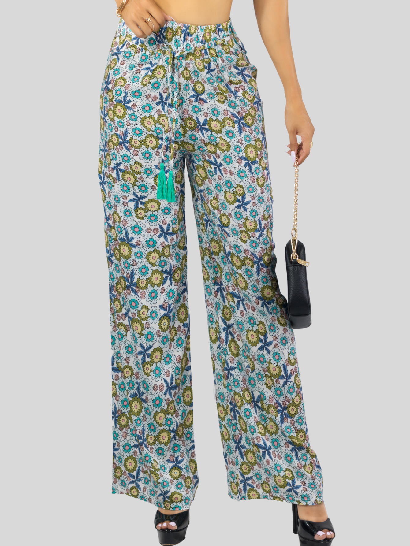 Foto 7 pulgar | Pantalones Relajados Para Mujer Panta-1006 Diseño D16 Unico Wide Legs De Cintura Alta
