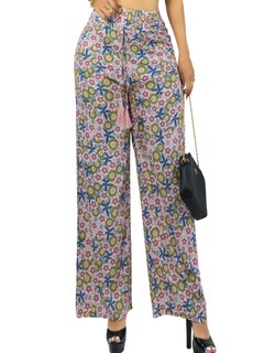 Foto 1 | Pantalones Relajados Para Mujer Panta-1006 Diseño D12 Unico Wide Legs De Cintura Alta