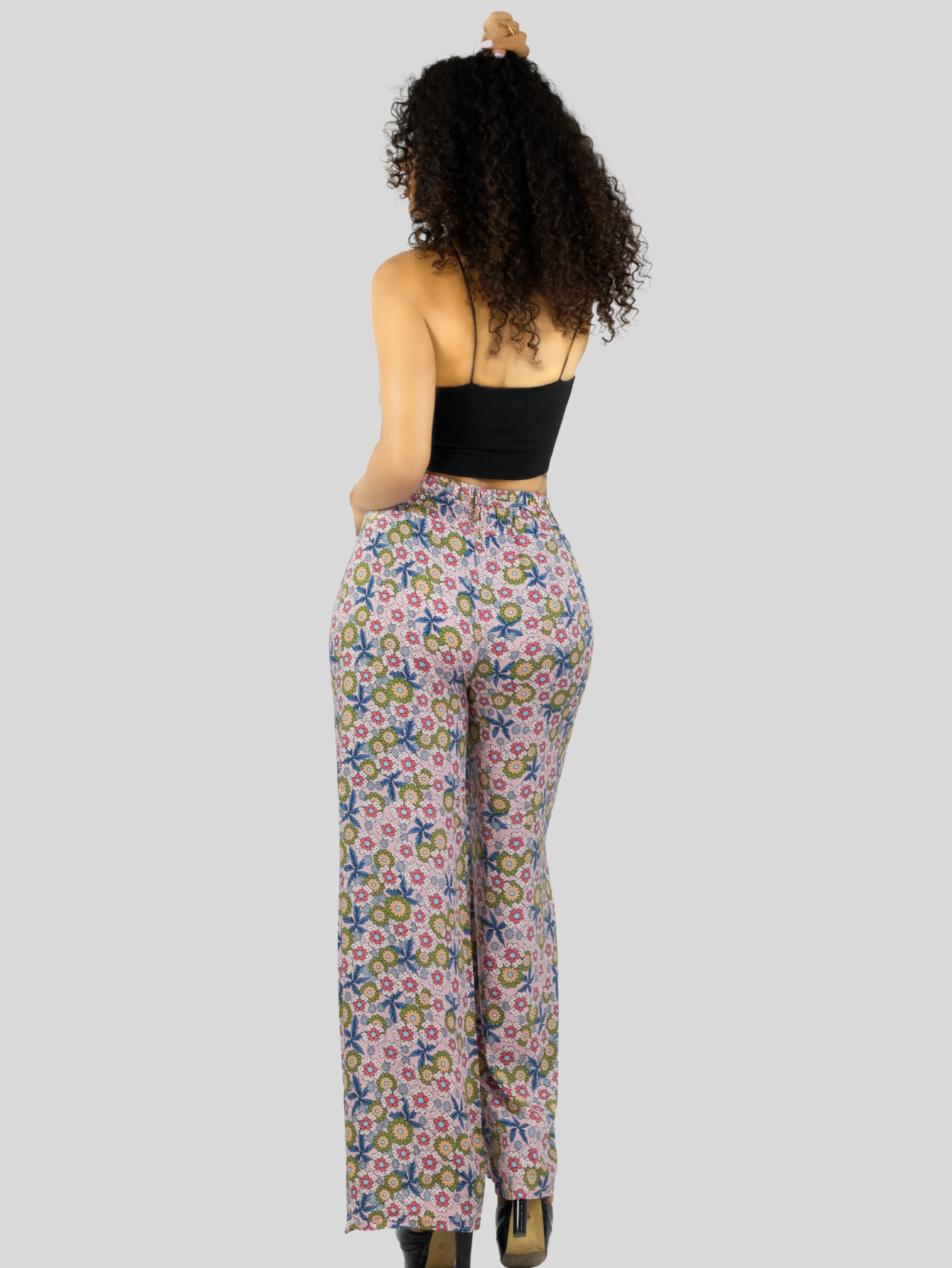 Foto 4 pulgar | Pantalones Relajados Para Mujer Panta-1006 Diseño D12 Unico Wide Legs De Cintura Alta
