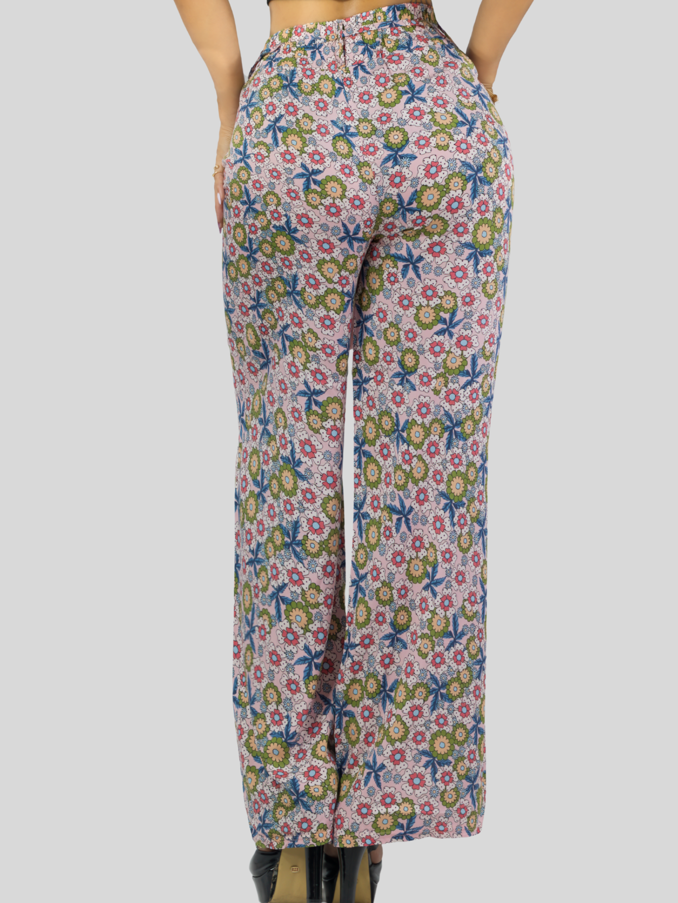 Foto 6 pulgar | Pantalones Relajados Para Mujer Panta-1006 Diseño D12 Unico Wide Legs De Cintura Alta
