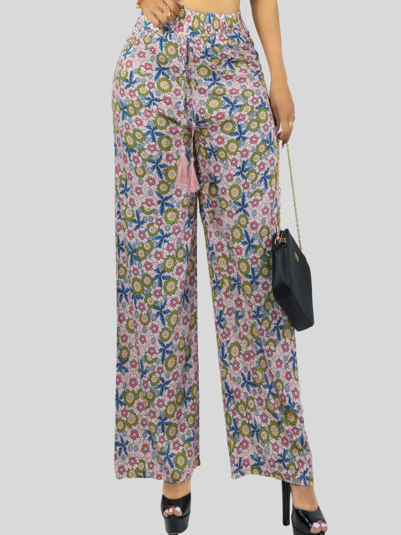 Foto 7 pulgar | Pantalones Relajados Para Mujer Panta-1006 Diseño D12 Unico Wide Legs De Cintura Alta