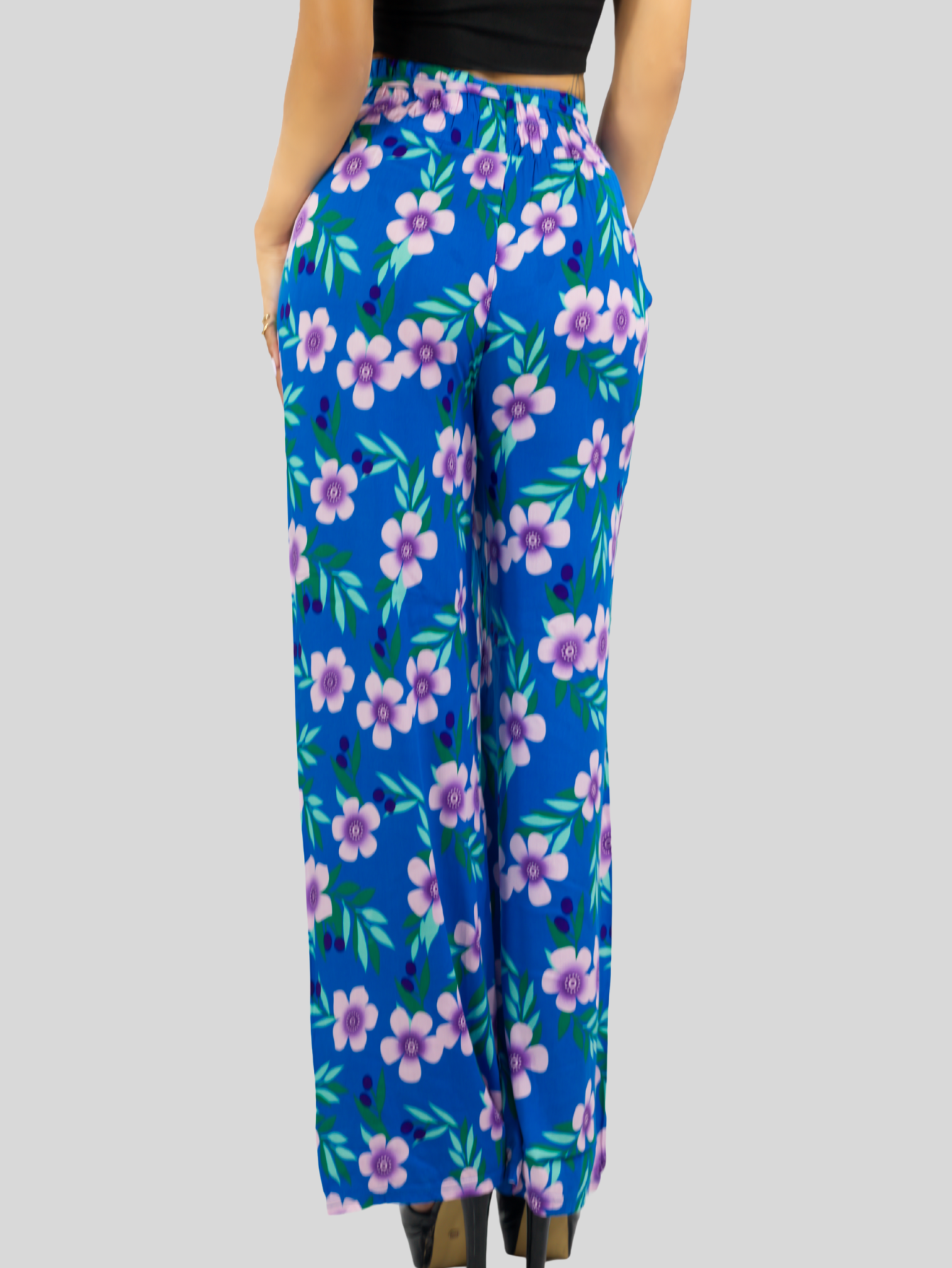 Foto 7 pulgar | Pantalones Relajados Para Mujer Panta-1006 Diseño D14 Unico Wide Legs De Cintura Alta