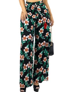 Foto 1 | Pantalones Relajados Para Mujer Panta-1006 Diseño D11 Unico Wide Legs De Cintura Alta
