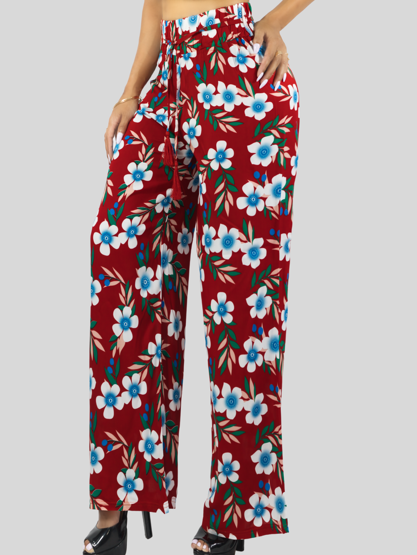 Foto 5 pulgar | Pantalones Relajados Para Mujer Panta-1006 Diseño D15 Unico Wide Legs De Cintura Alta
