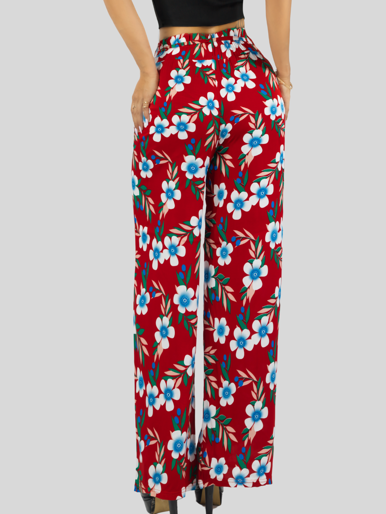 Foto 6 pulgar | Pantalones Relajados Para Mujer Panta-1006 Diseño D15 Unico Wide Legs De Cintura Alta