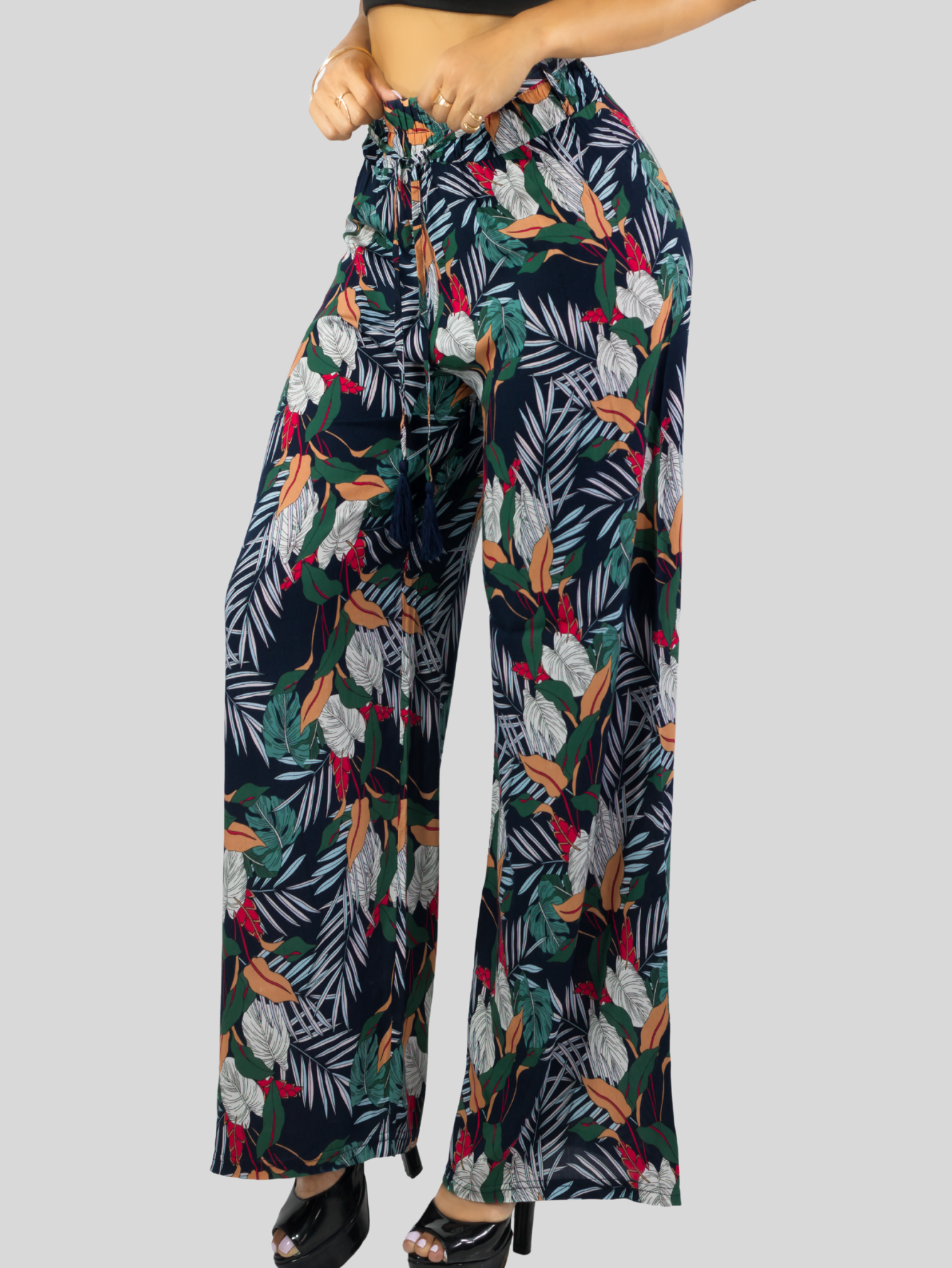 Foto 5 pulgar | Pantalones Relajados Para Mujer Panta-1006 Diseño D10 Unico Wide Legs De Cintura Alta