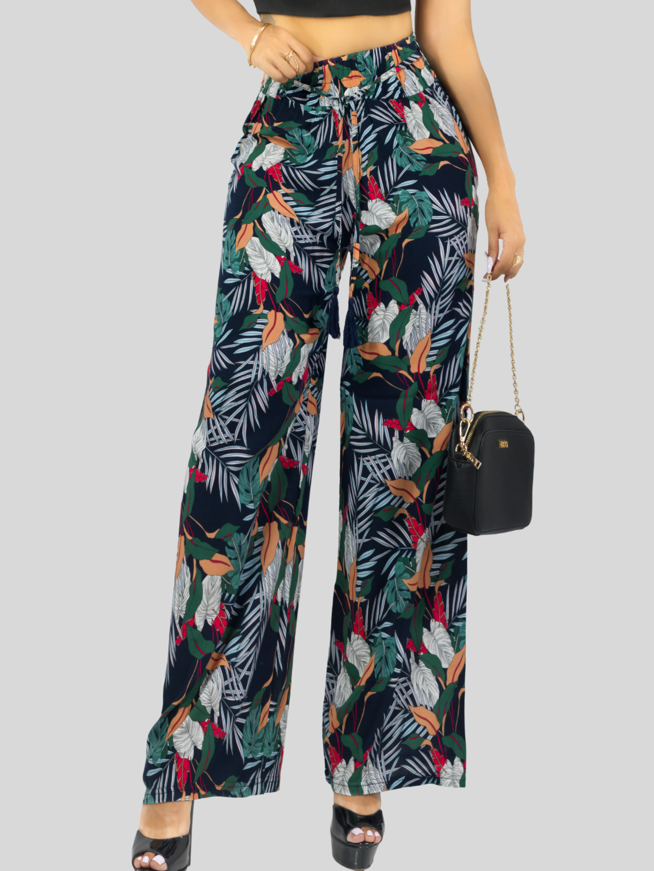 Foto 7 pulgar | Pantalones Relajados Para Mujer Panta-1006 Diseño D10 Unico Wide Legs De Cintura Alta