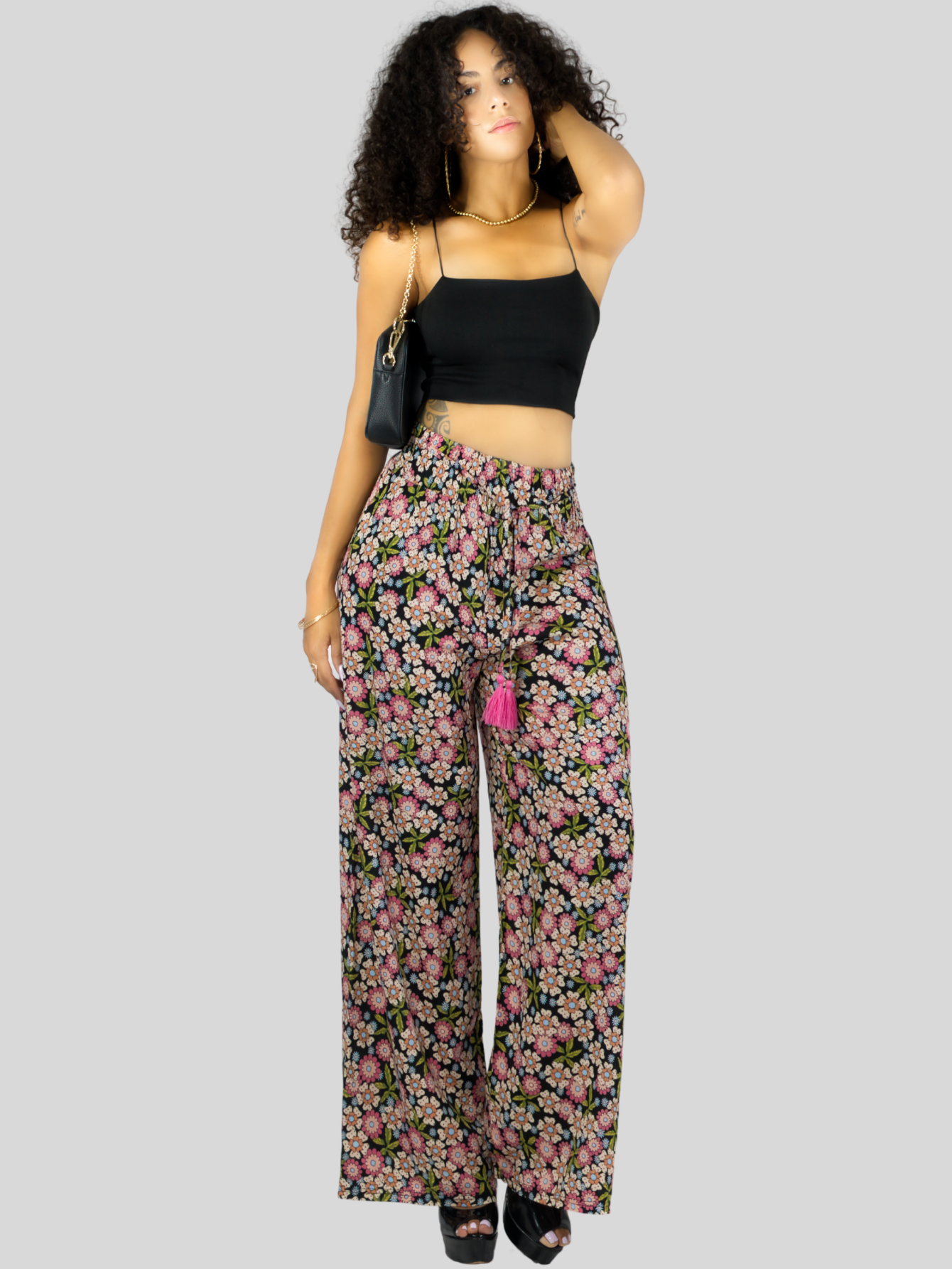 Foto 3 pulgar | Pantalones Relajados Para Mujer Panta-1006 Diseño D13 Unico Wide Legs De Cintura Alta